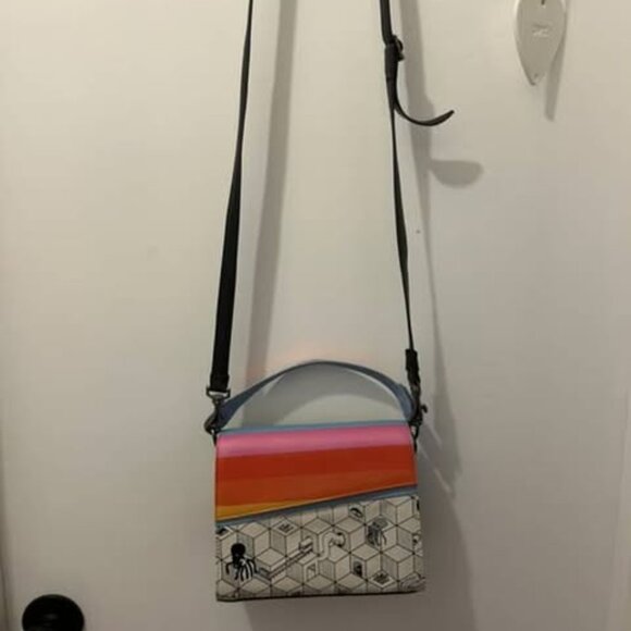 Min & Mon Anastasio Mini Handbag With Cubist Octopus and Rainbow Design - Picture 5 of 6